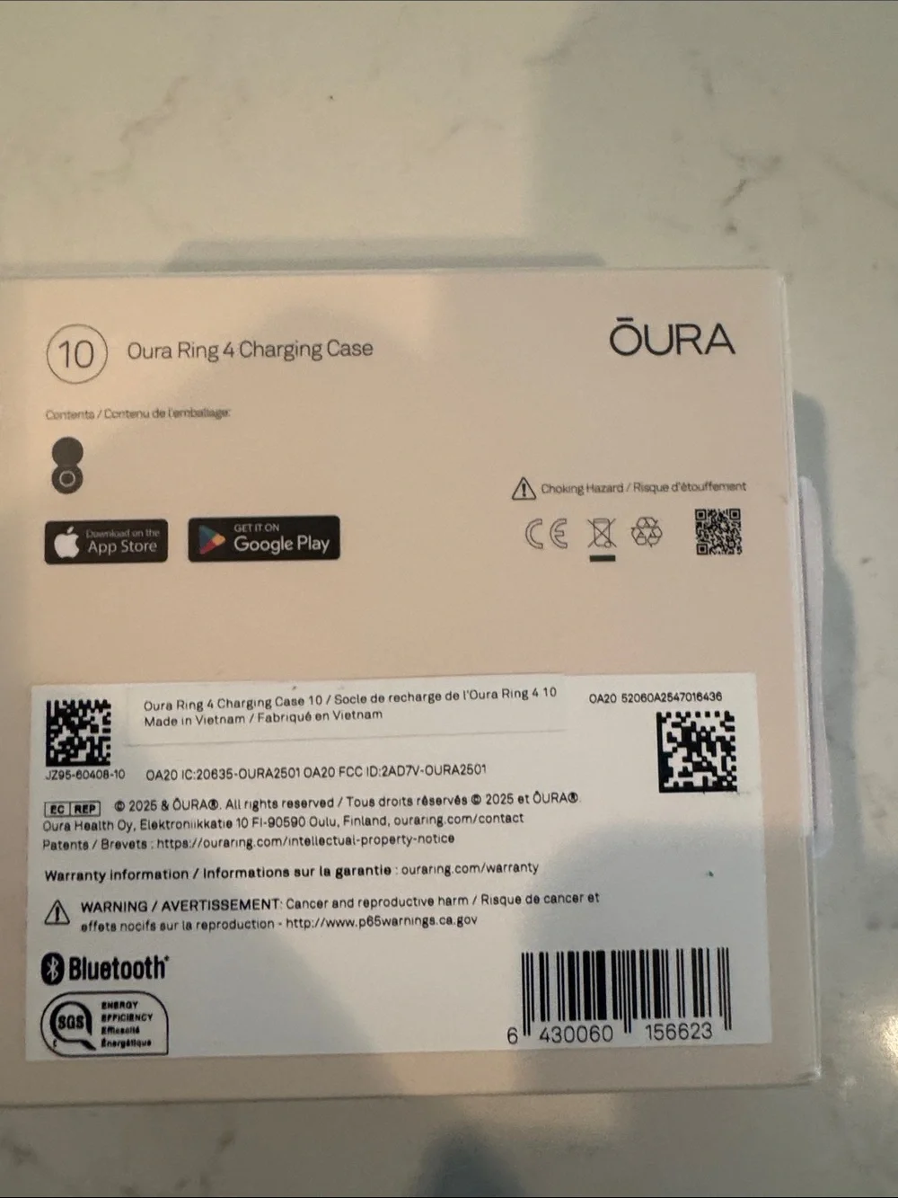 Size 10 Oura Ring 4 Charging Case - Charcoal Gray